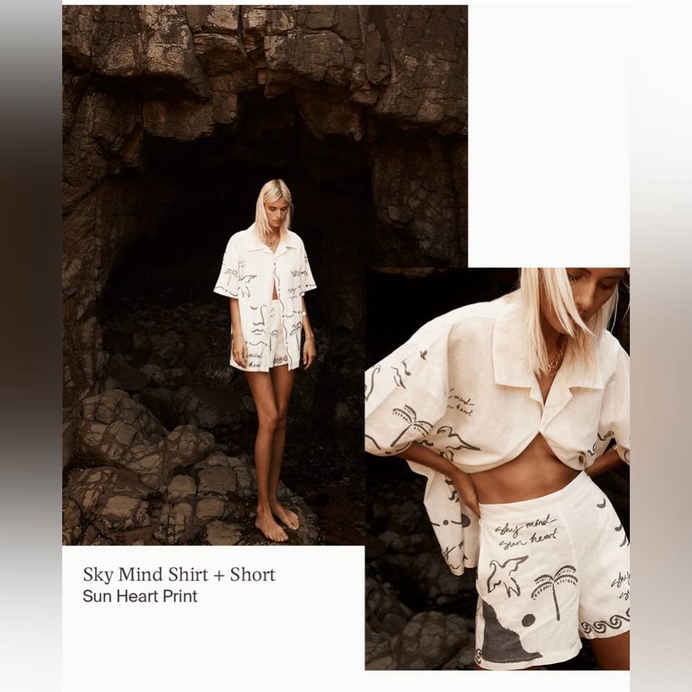Maurie & Eve Sky Minded Shirt Mini Dress & Shorts Set - Picture 6 of 13